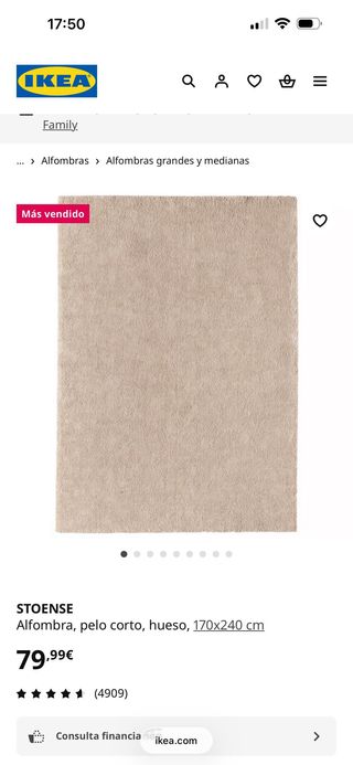 2 Tappeti Ikea Stoense Beige Lana