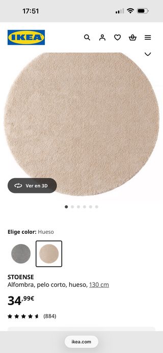 2 Tappeti Ikea Stoense Beige Lana