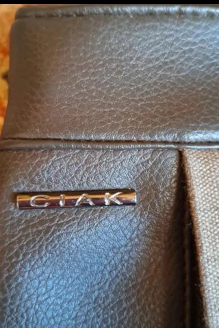 Tracolla vintage Roncato uomo pelle e tessuto