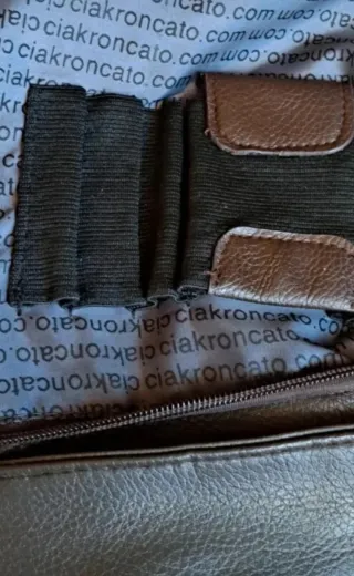 Tracolla vintage Roncato uomo pelle e tessuto