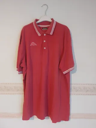 Polo Kappa Uomo Corallo Taglia XXL Cotone Vintage