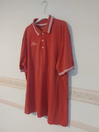 Polo Kappa Uomo Corallo Taglia XXL Cotone Vintage