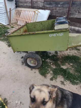 Remolque verde ,caja 1 largo por 90 ancho