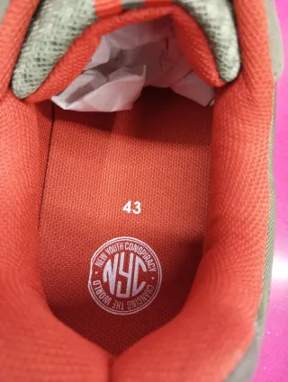 Zapatillas deportivas hombre verde y naranja