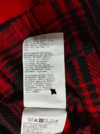 Minigonna tartan Piombo rossa nera con frange