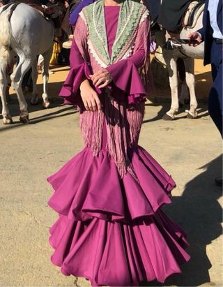 Traje de flamenca buganvilla