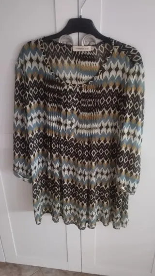 Blusón Nymphaea Alba estampado talla XL amplia