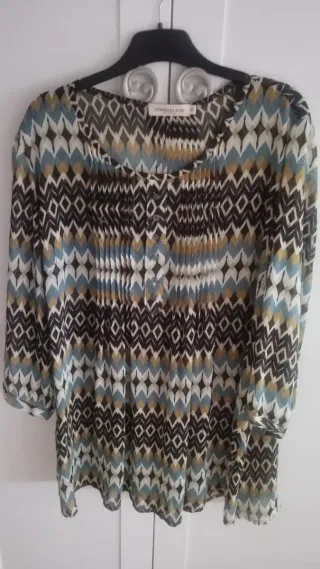 Blusón Nymphaea Alba estampado talla XL amplia