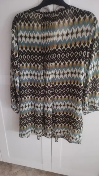 Blusón Nymphaea Alba estampado talla XL amplia