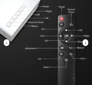 Proyector Portátil Wifi LCD Naranja/Blanco