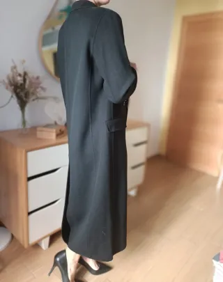 Abrigo largo lana Zara negro