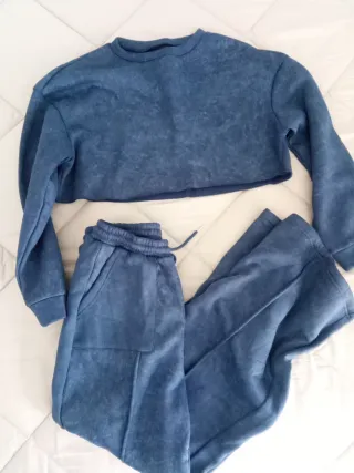 Conjunto chándal polar mujer azul