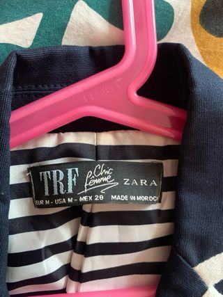 Chaqueta Americana Zara Azul