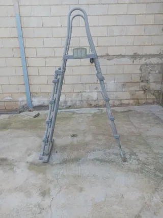 Escalera Piscina Plástico Gris