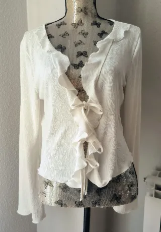 Blusa cárdigan blanca Primark