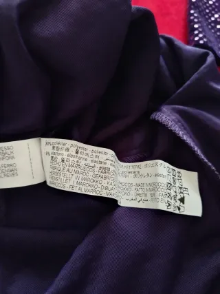 Abito lungo Zara viola paillettes