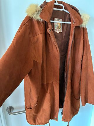 Abrigo de piel genuina