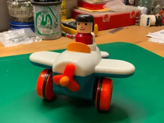 Treno e aereo Battat con personaggio, ottimo stato