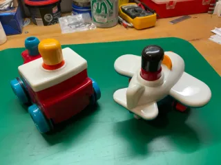 Treno e aereo Battat con personaggio, ottimo stato