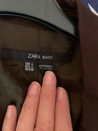 Americana Chaqueta Marrón Zara