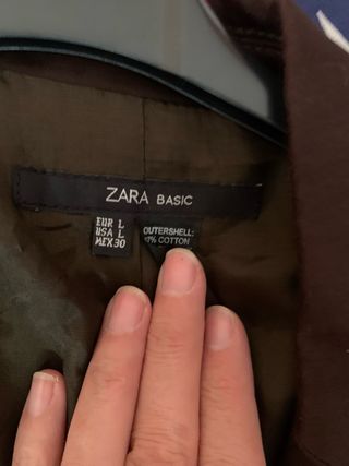 Americana Chaqueta Marrón Zara