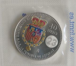 Moneda 40 Euros Plata 2023 Princesa Asturias