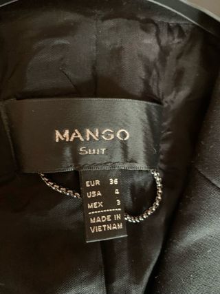 Americana negra Mango Talla S