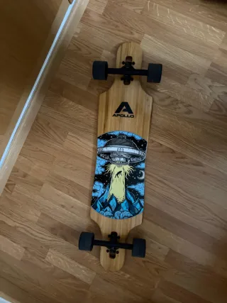 Longboard patinete madera y negro