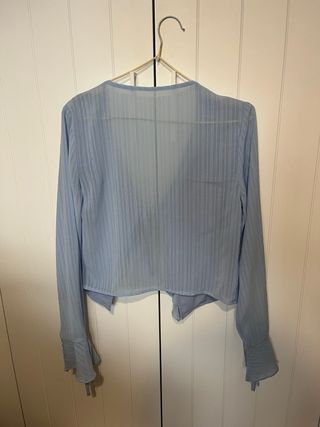 Blusa Zara manga larga volantes lazo