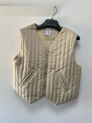 Gilet trapuntato beige