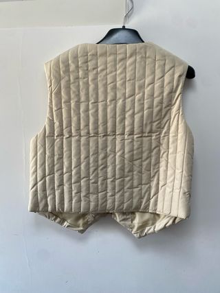 Gilet trapuntato beige