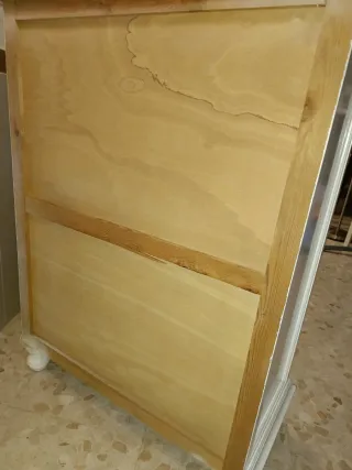 Cómoda de madera blanca 6 cajones