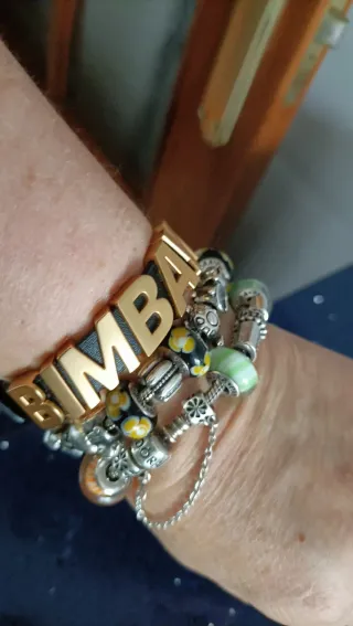 Pulsera Bimba y Lola Negra y Dorada