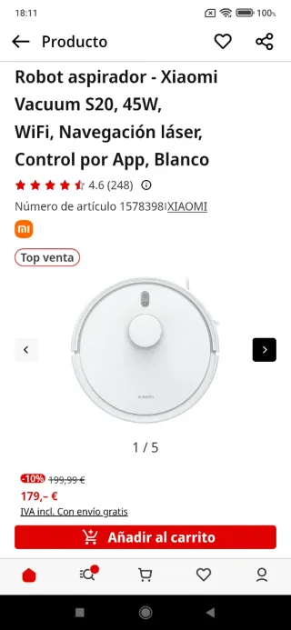 Robot Aspirapolvere Xiaomi S20