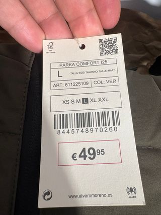 Cazadora Alvaro Moreno Talla L Verde