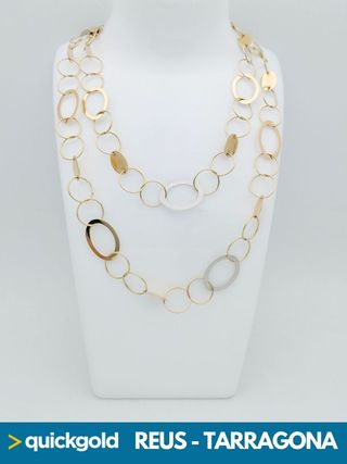 035-02-00668 COLLAR ORO DE 18K COLLAR CON AROS