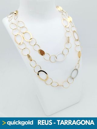 035-02-00668 COLLAR ORO DE 18K COLLAR CON AROS