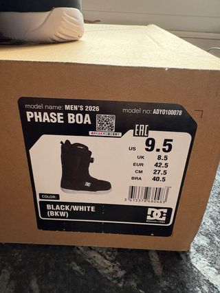 Botas DC Phase Boa Black White Talla 42.5