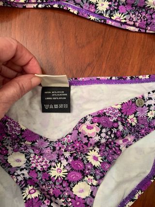 Bikini All About Eve floral morado T. S