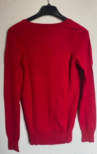 Chaqueta punto fino roja