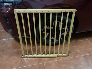 Barrera seguridad niños madera