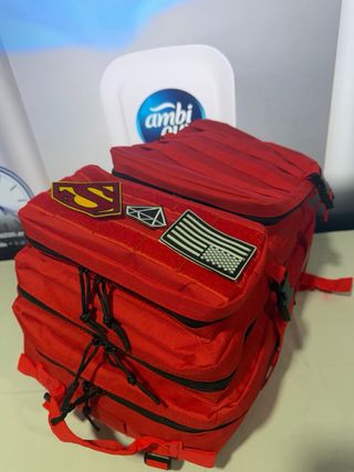 Mochila Táctica Militar 50L Roja Nueva trekking