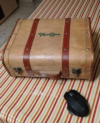 Maleta Vintage Topo Chico Madera y Cuero