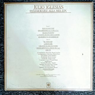 Vinile Julio Iglesias Innamorarsi Alla Mia Età