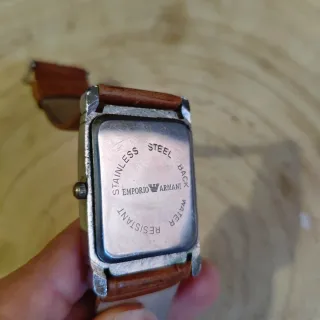 Reloj Emporio Armani Cuadrado Marrón/Plata