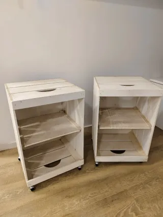 Mesitas de noche de madera (2 unidades)