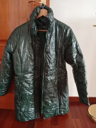 Parka mujer verde brillante