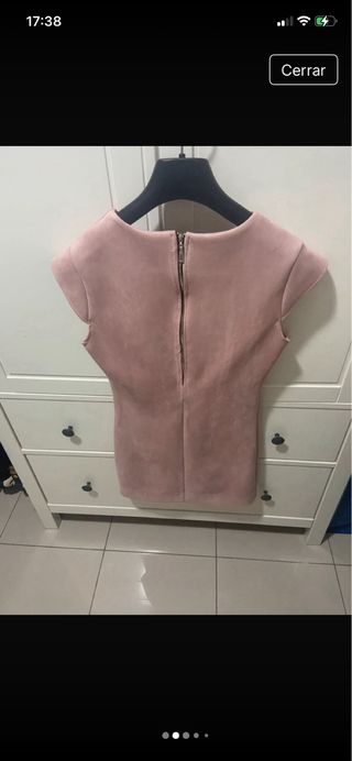 Vestido ante rosa palo Talla S