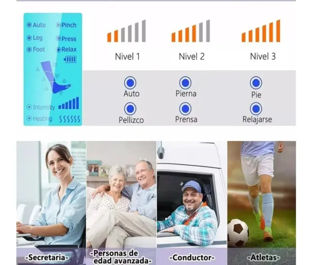 Masajeador Piernas Compresión Aire Calor Nuevo