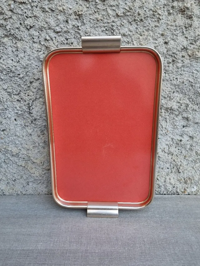 Vassoio Formica Rosso Vintage Bandeja tray